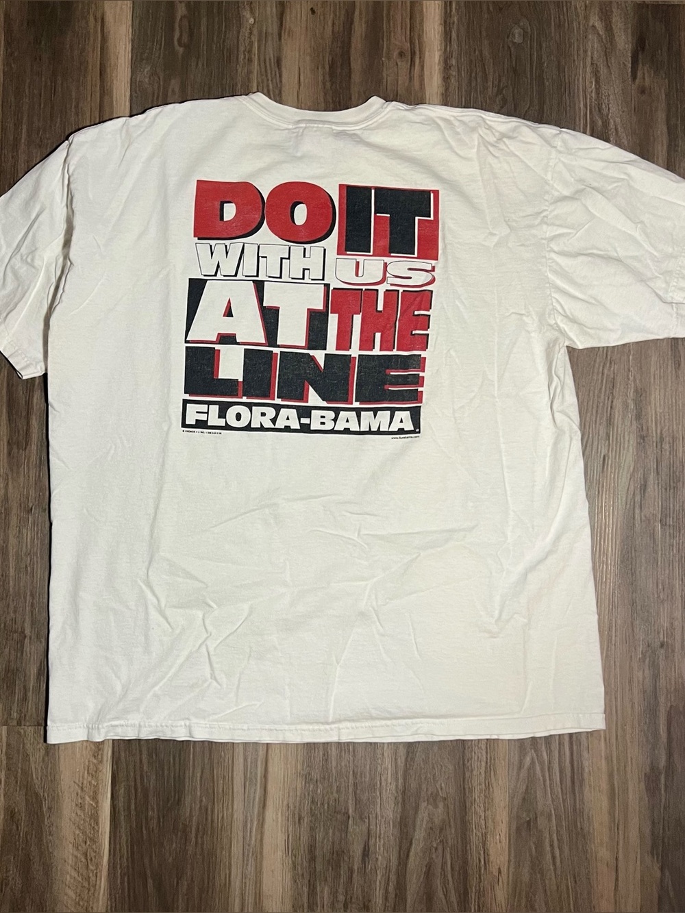Vintage Y2K Flora-Bama Do It With Us At The Line Graphic Print T-shirt Florida